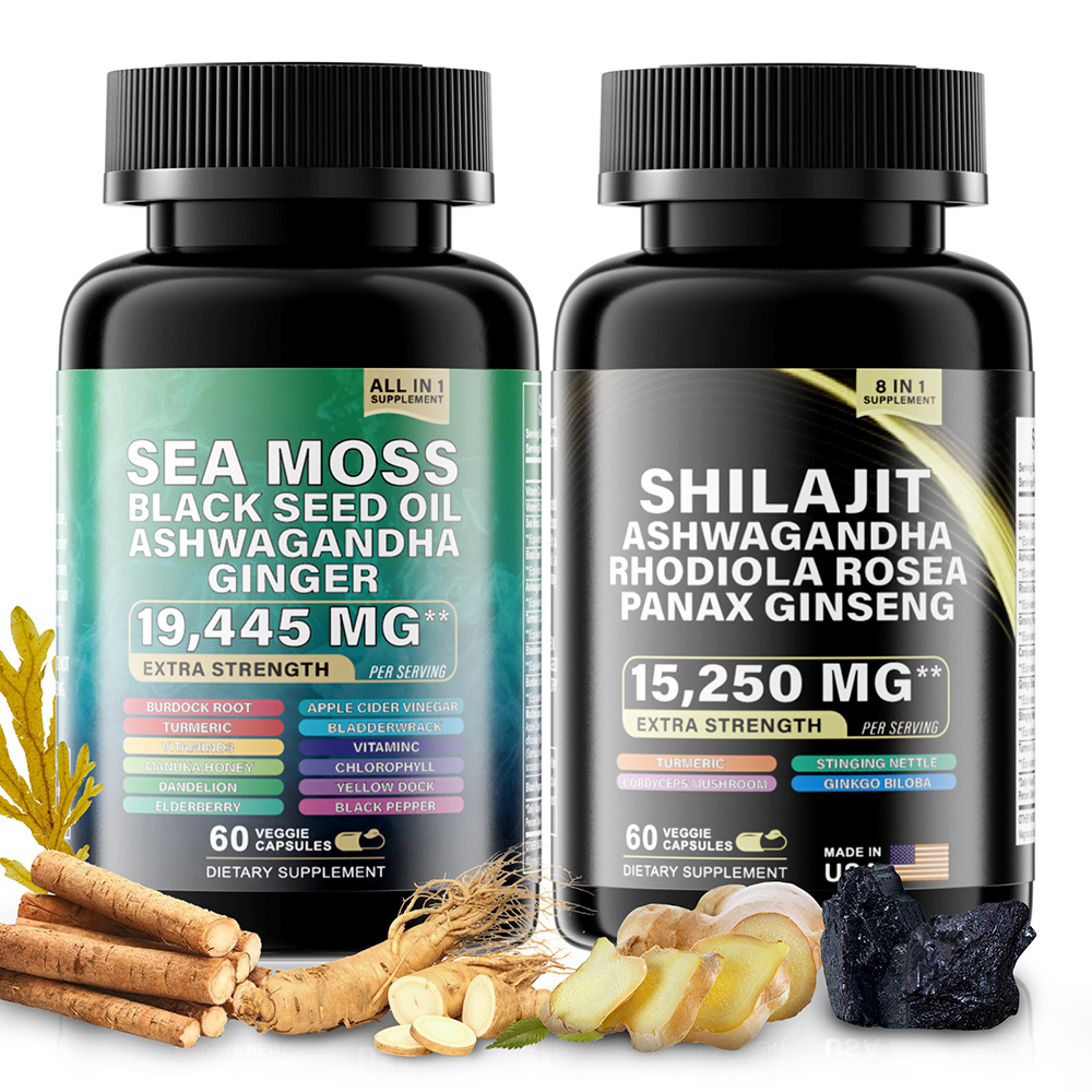 Seaweed capsules and shilajit capsules