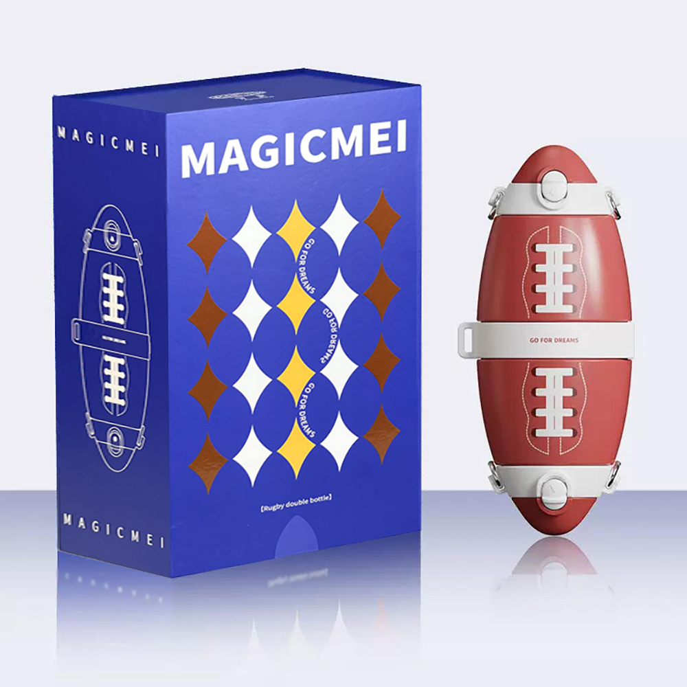 MagicMei Rugby Water Bottle Red One