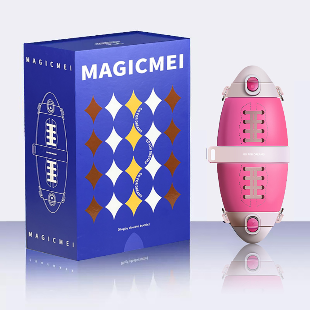 MagicMei Rugby Water Bottle Pink One