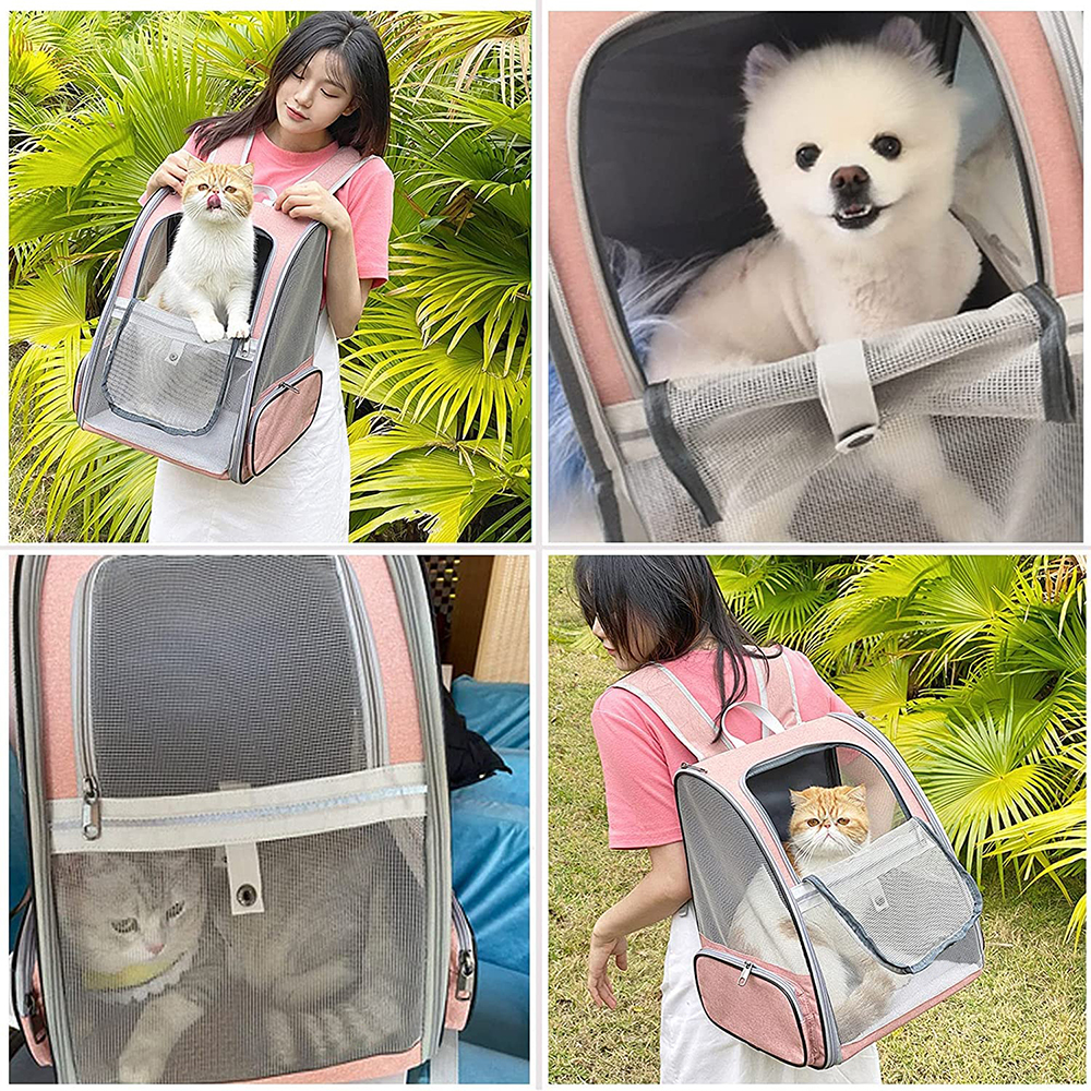 7 - Innovative Traveler Bubble Backpack Pet Carriers for Cats and Dogs Black