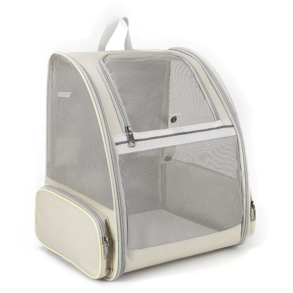 Innovative Traveler Bubble Backpack Pet Carriers for Cats and Dogs White