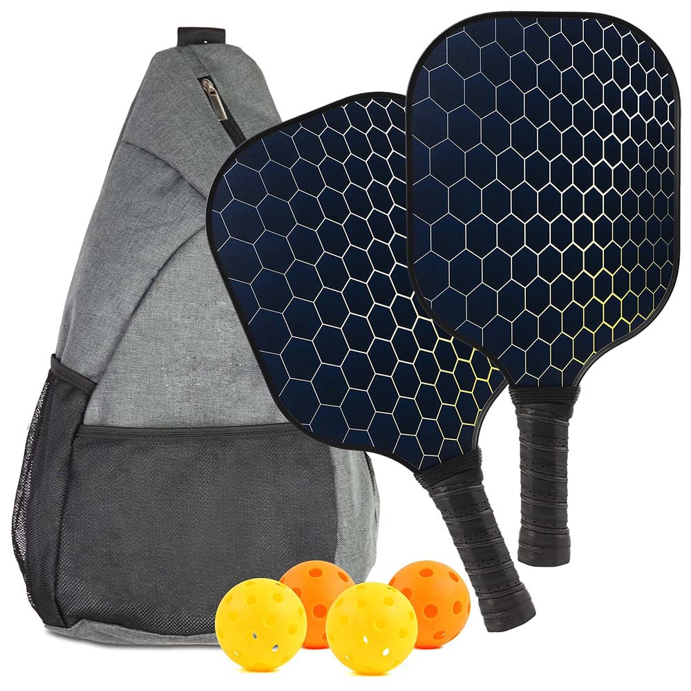 USAPA Approved Pickleball Paddles Set With Fiberglass Surface For Men And Women, Includes 4 Pickleballs 616