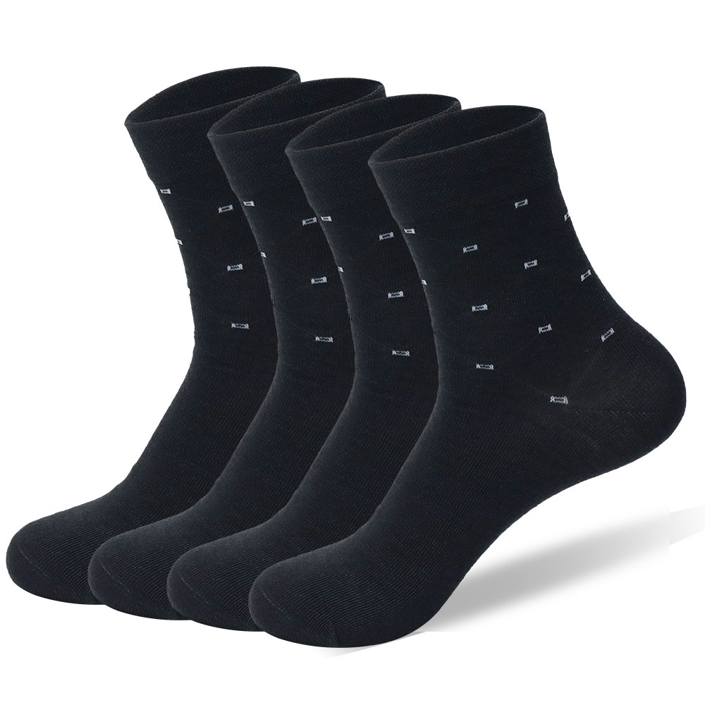 Ramie solid color socks for men four seasons sports long tube fashion men socks Black / 26-6-28