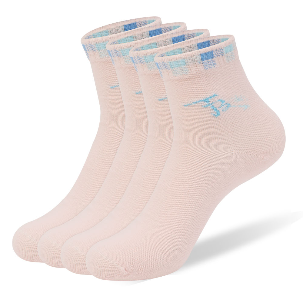 Women's autumn and winter grass edge medium tube socks sweet and cute all-match ladies socks Pink / 22-5-24