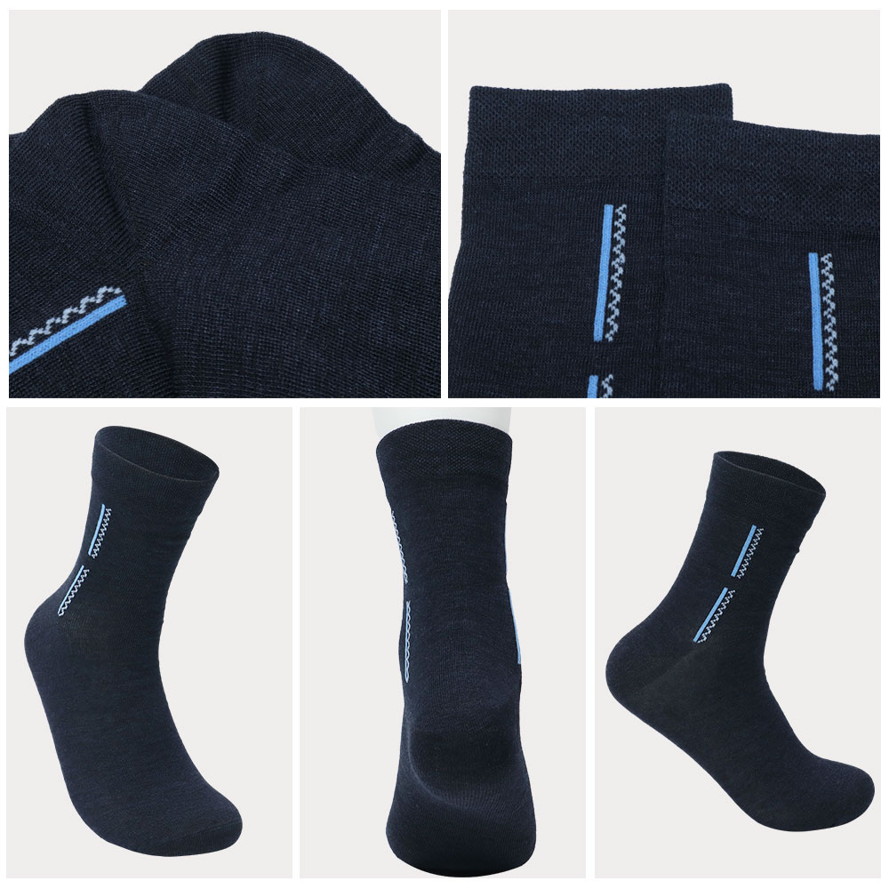 3 - Black men's mid-tube sports socks for summer, thin, breathable, versatile and durable Black / 26-6-28