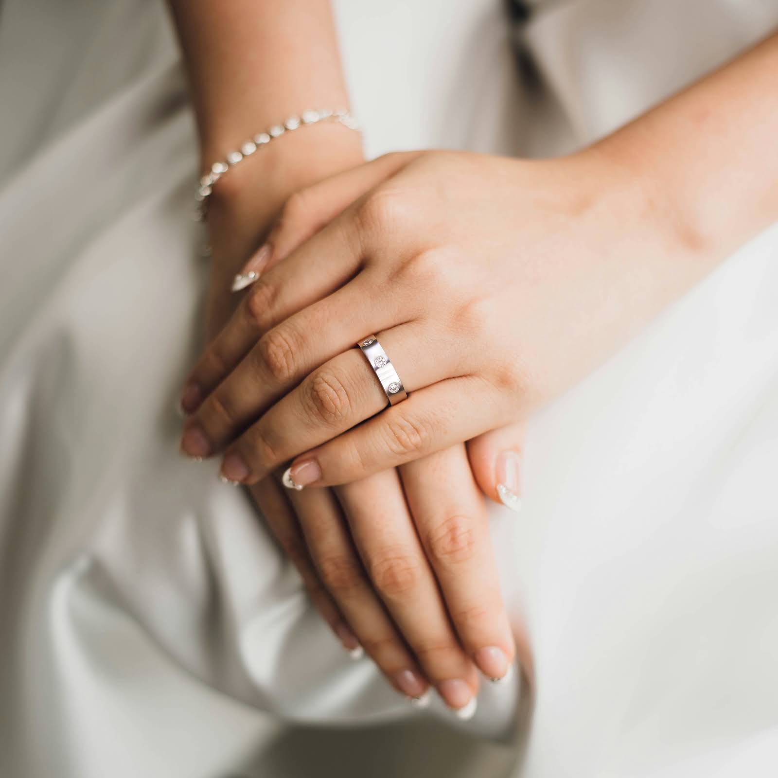 Moissanite Stackable Rings for Women | 925 Sterling Silver 14K Gold Plated Wedding Engagement Promise Non Tarnish Band