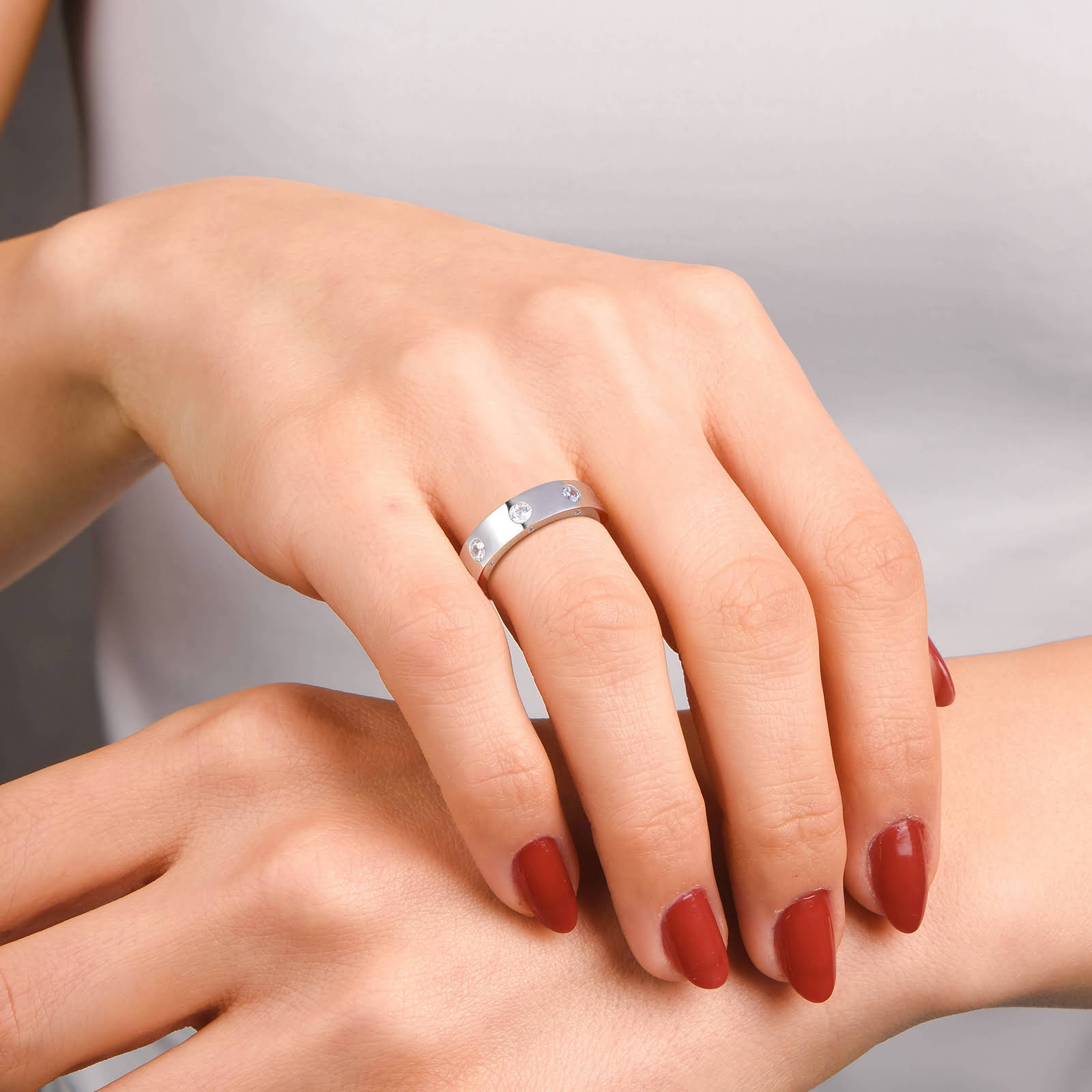 Moissanite Stackable Rings for Women | 925 Sterling Silver 14K Gold Plated Wedding Engagement Promise Non Tarnish Band